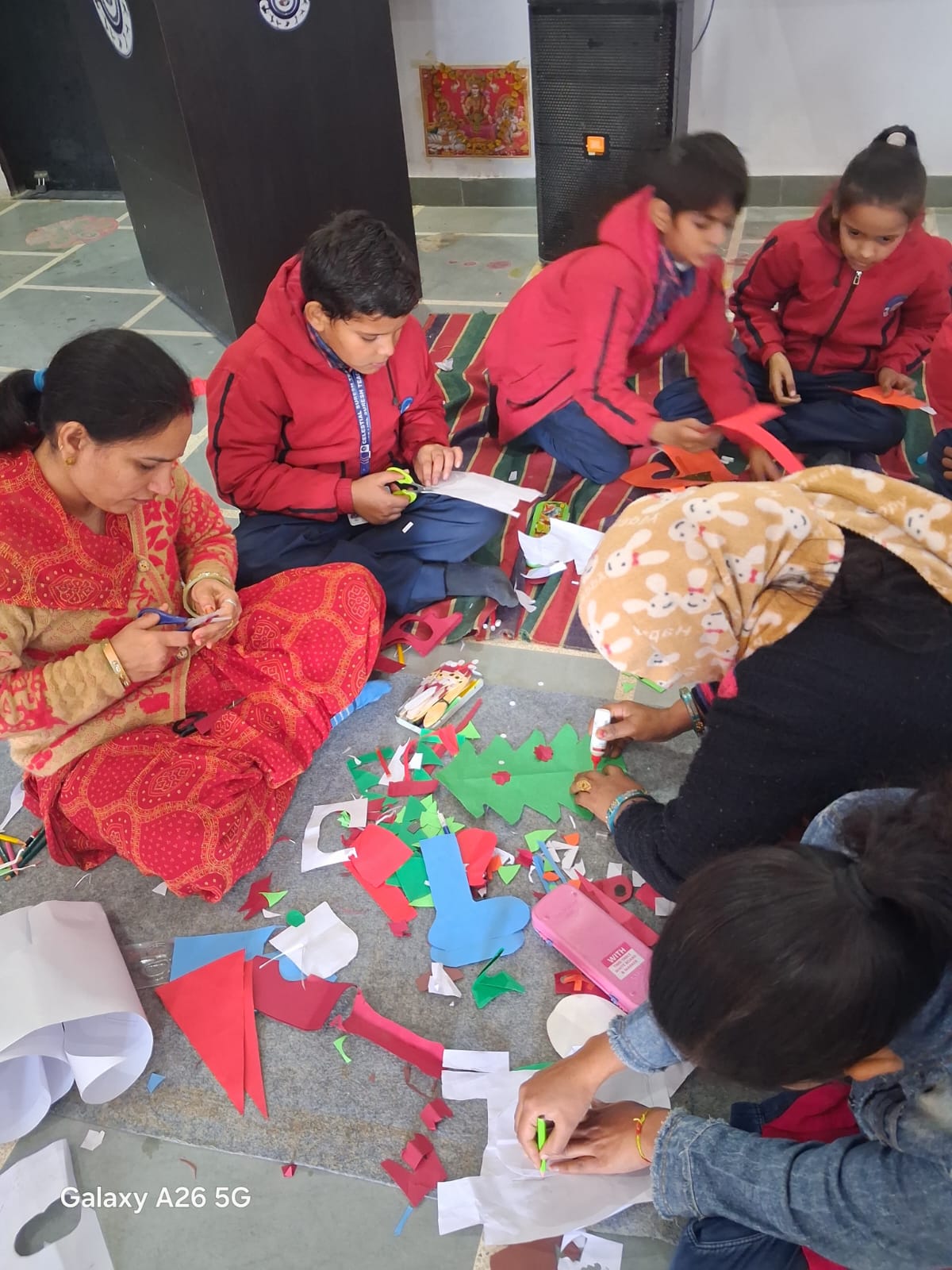 Students doing science experiment